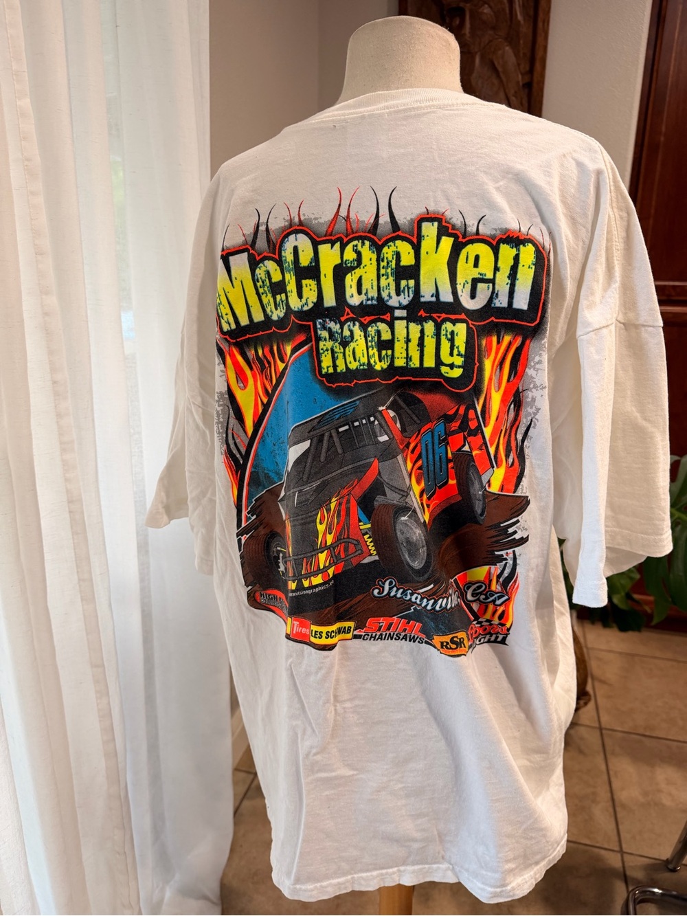 Vintage McCracken Racing Larry McCracken Dirt Track T Shirt 2XL